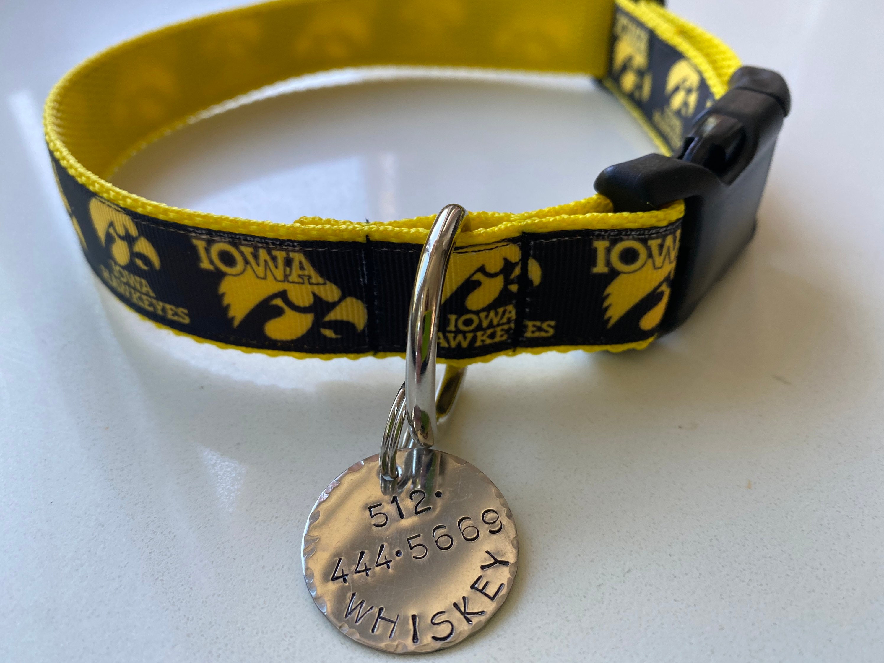 Iowa Hawkeyes Pet Collar And ID Tag University of Iowa Dog ...