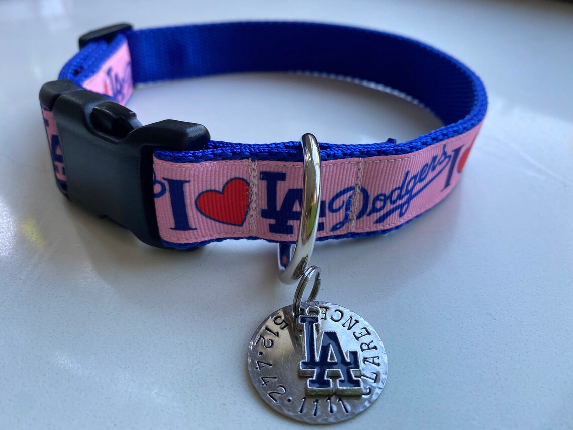 Los Angeles Dodgers Pink Dog Collar Adjustable Pet Collar with Etsy