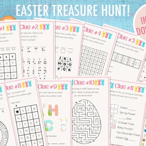 Easter Scavenger Hunt | Treasure Hunt | Easter Activity For Kids | Easter Games | Easter Party Game | Printable Easter | Instant Download