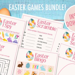 Easter Game Printable Bundle | Easter Activity For Kids | Easter Games | Easter Party Game | Printable Easter | Classroom | Instant Download