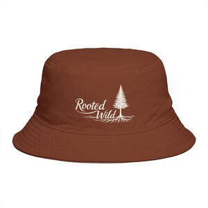 Rotad vild trädlogotyp Bucket Hat | utomhus camping naturhatt