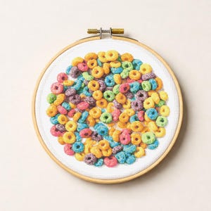 Fruktöglor | Korsstygnsmönster 200 x 200
