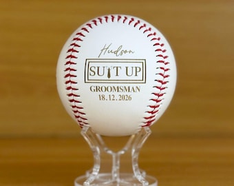 Gegraveerd honkbal, gepersonaliseerd cadeau stalknecht, souvenir honkbalring aan toonder, gepersonaliseerd honkbal voor hem 060401
