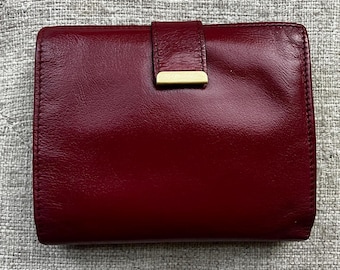 Rolex bi-fold wallet/ billfold, red/oxblood thin leather