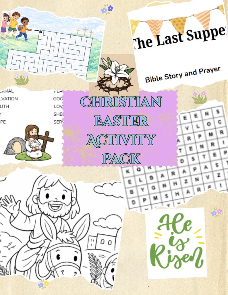 Holy Week Activity Pack for Kids | Christian Easter Printable | Bible ...