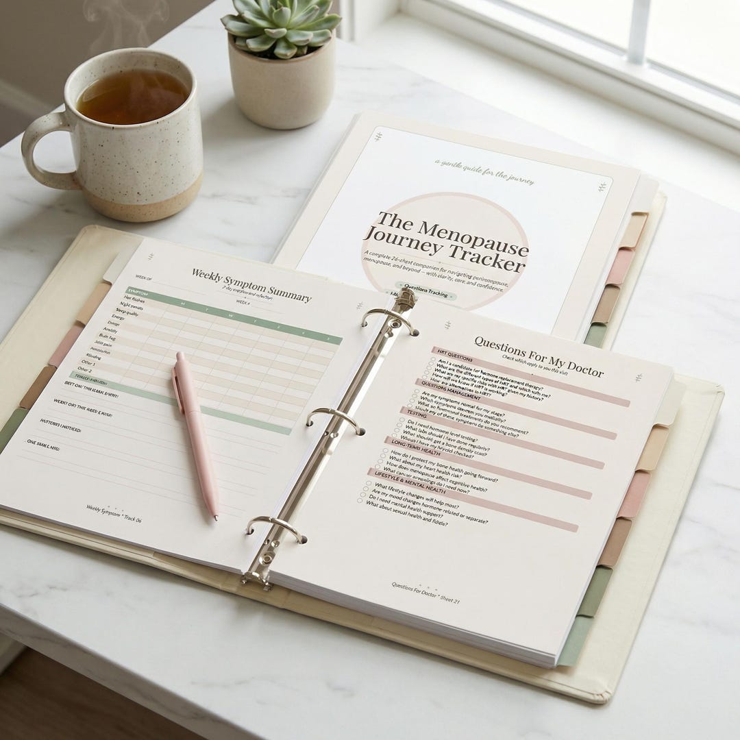 Menopause Tracker Printable | Perimenopause Symptom Journal, HRT Log ...