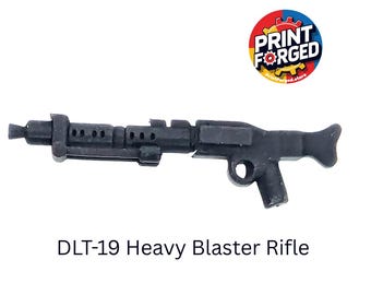 DLT‑19 Heavy Blaster Rifle – Minifigure Scale Custom Weapon – Imperial Heavy Gun – Star Wars Trooper Accessory