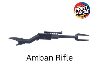 Amban Phase‑Pulse Rifle / Minifigure Custom Weapon / Mandalorian Blaster / Star Wars Minifig Accessory