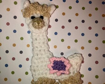 Ready to use animal crochet appliqué’s: hedgehog, mouse, giraffe, lama, and lion