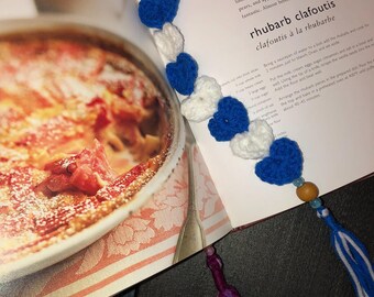 Crochet Heart Shaped Bookmark  Bracelet