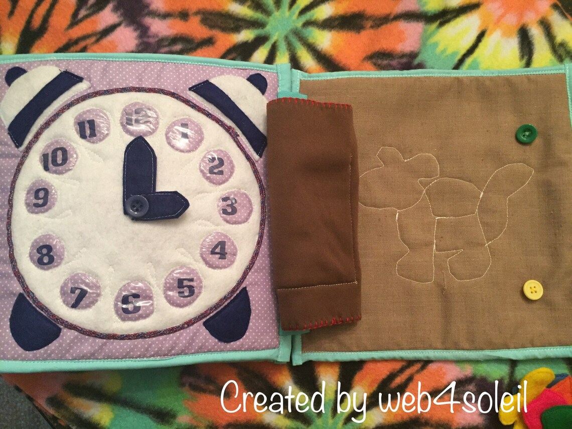 Quiet Time Book Kids Soft Toy Educational Felt Learning Fun Etsy