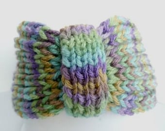Multicolored Headband Knitted Turban Soft Lavender Purple Blue Beige Green