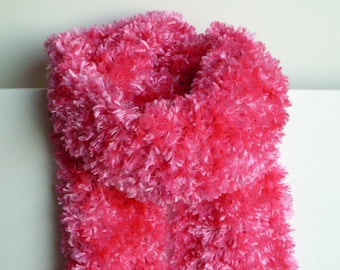 Hot Pink Scarf: Knitted Warm Super Long Soft Shawl Gift For Mom