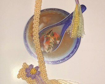 Horse Bookmark: Mandala Tassel, Crochet Gift for Booklovers