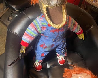 Bambola Chucky con testa di alligatore – Giocattolo horror da collezione modificato