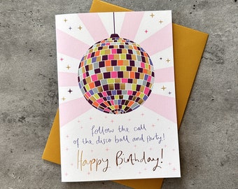 Disco Ball Birthday Card