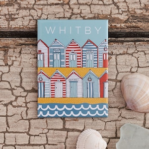 White Beach Huts Magnet