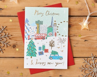 Christmas Card Featuring London Park Scene