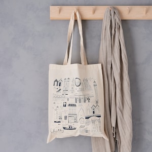 Whitby Ilustrated Tote Bag