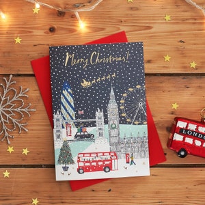 London Motiv Single Weihnachtskarte