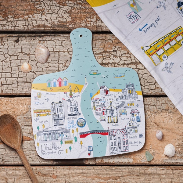 Whitby Map Cutting Board - Medium