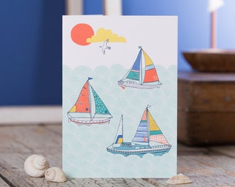 Sailing Boats Greeting Card