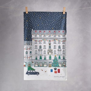 Christmas Themed Fortnum and Mason London Tea Towel
