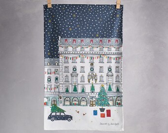 Christmas Themed Fortnum and Mason London Tea Towel