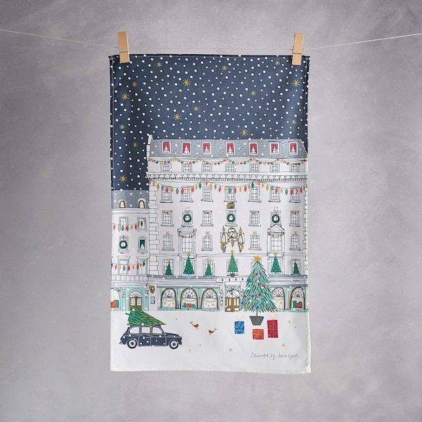 Christmas Themed Fortnum and Mason London Tea Towel