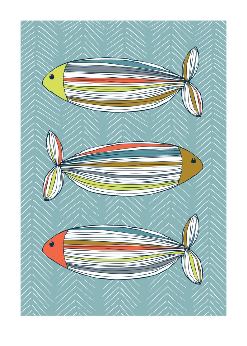 Colourful Fish Art Print image 2