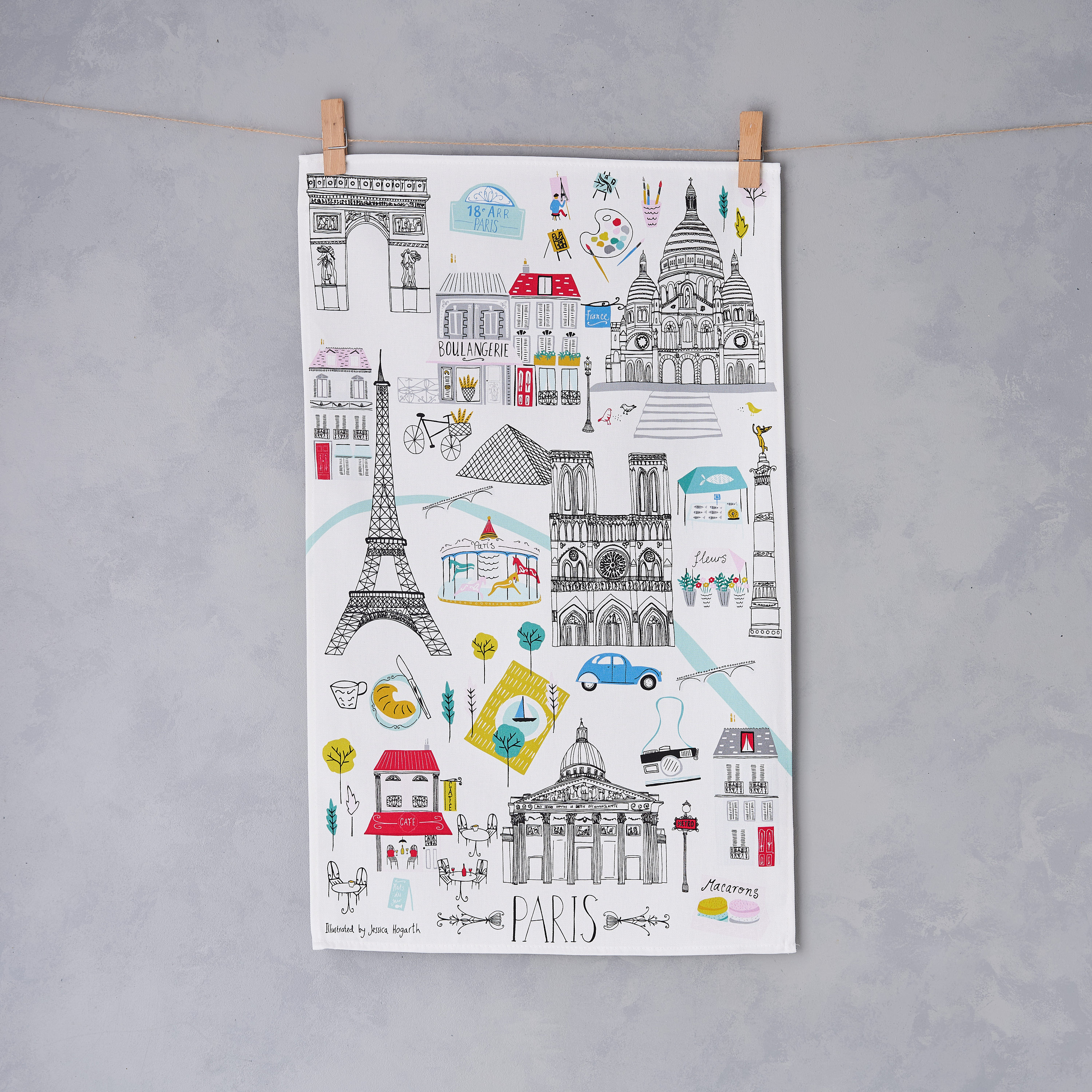 Serviette de Thé Paris Landmarks