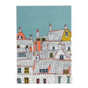 Rooftops Illustration Greeting Card image 2