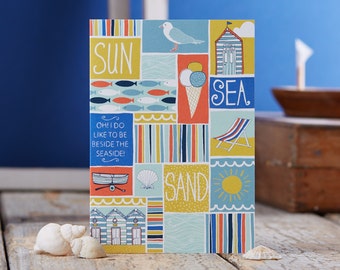 Coastal Patchwork Greeting Card