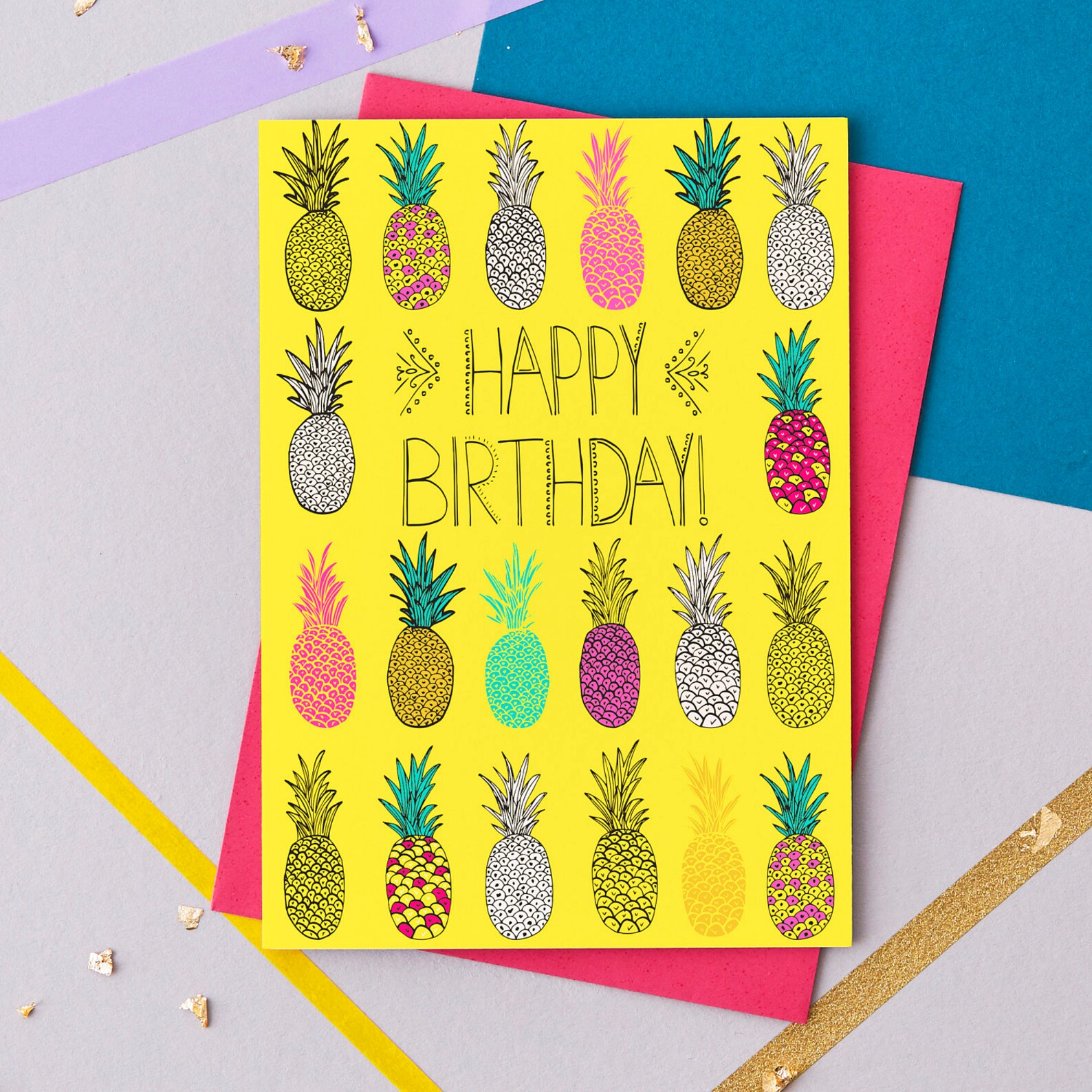 Pineapple Birthday Card Etsy