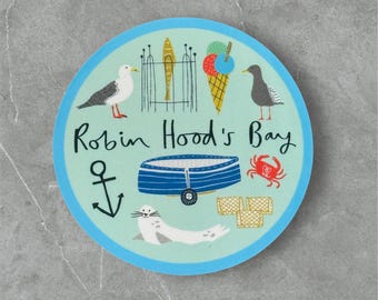 Robin Hood's Bay Icons Vinyl Sticker