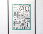 All Stacked Up Limited Edition Screen print by Jessica Hogarth - Matted print, Ready to Frame, Signed and Numbered, mounted print