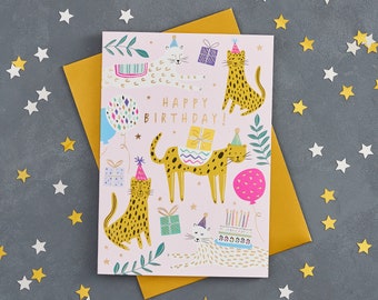 Big Cats Birthday Card