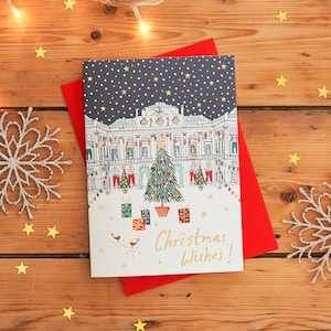 Snowy Building Christmas Card