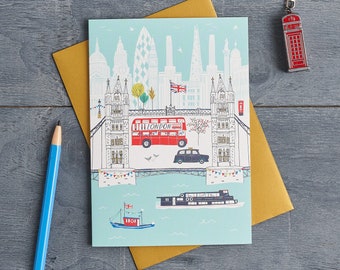 Tarjeta de felicitación del Tower Bridge de Londres