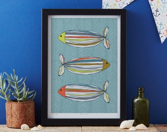 Colourful Fish Art Print