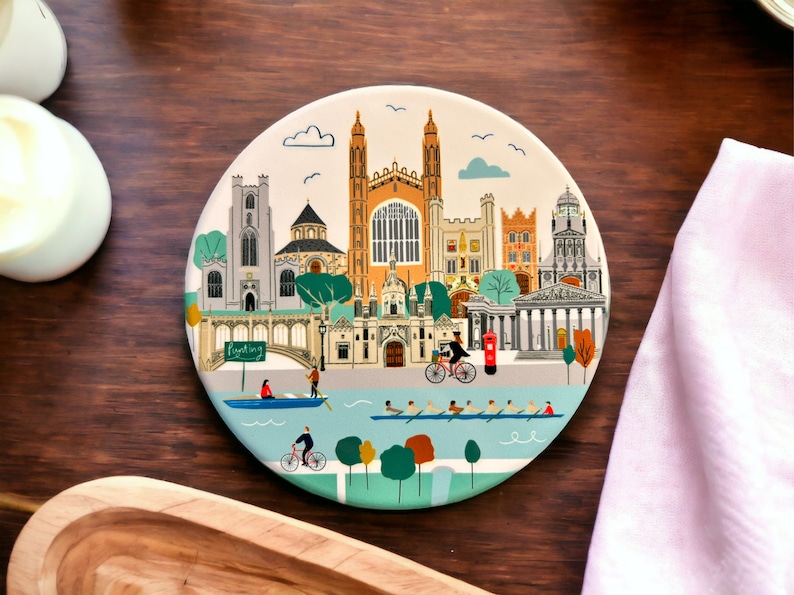 Cambridge Landmarks Ceramic Coaster image 1