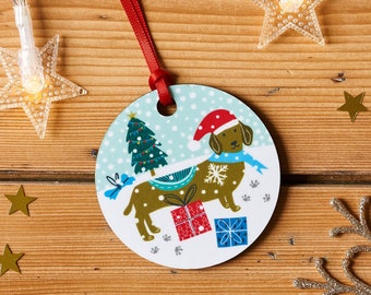 Dachshund Dog Christmas Decoration