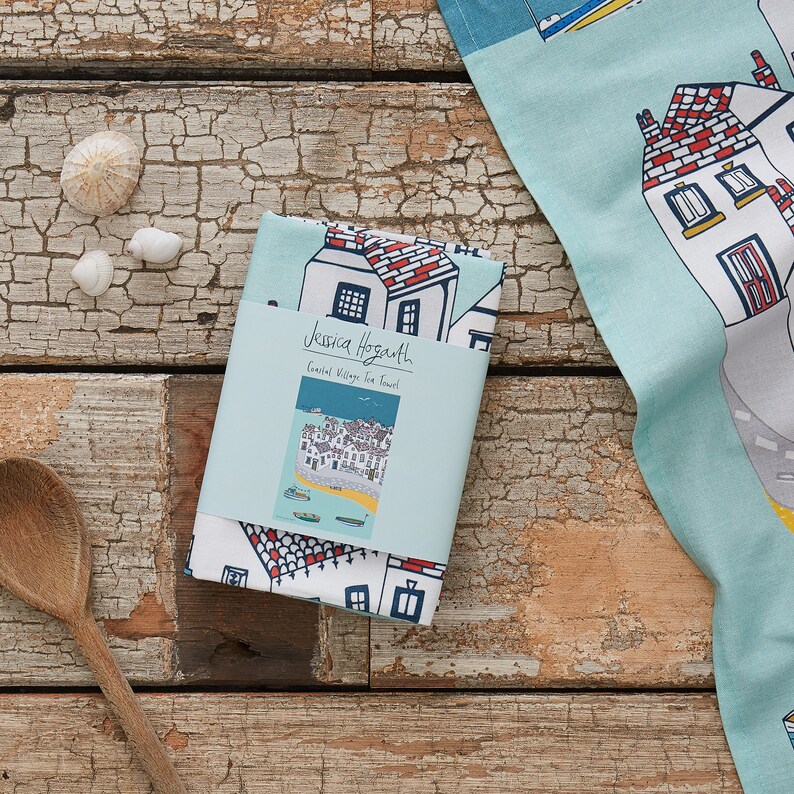 Seaside Illustration Tea Towel image 5