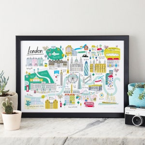 Carte de Londres Impression artistique