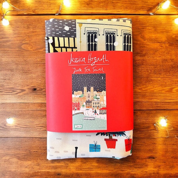 York Christmas Tea Towel