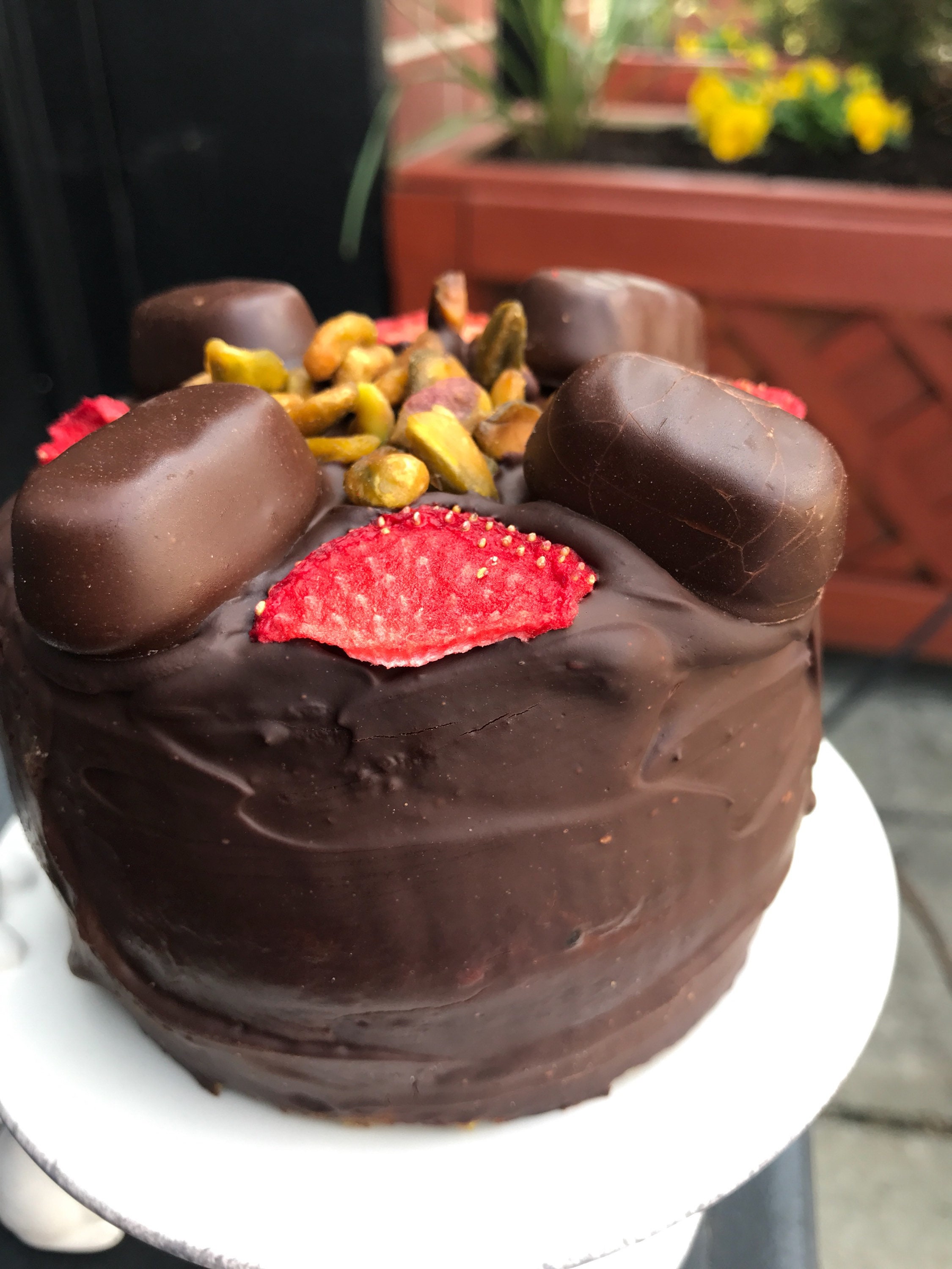 Vegan Gluten Free Matcha Pistachio Strswberry Dark Chocolate Mini