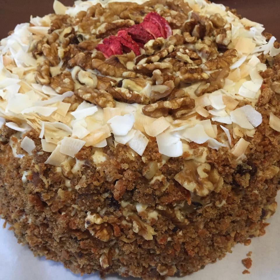 Vegan Carrot Walnut Pineapple Coconut cake!