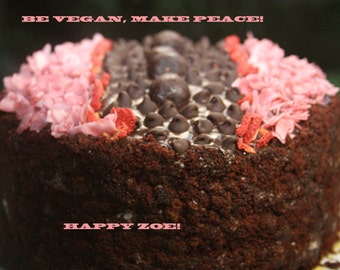 Vegan Black Forest delicious chocolate cake!