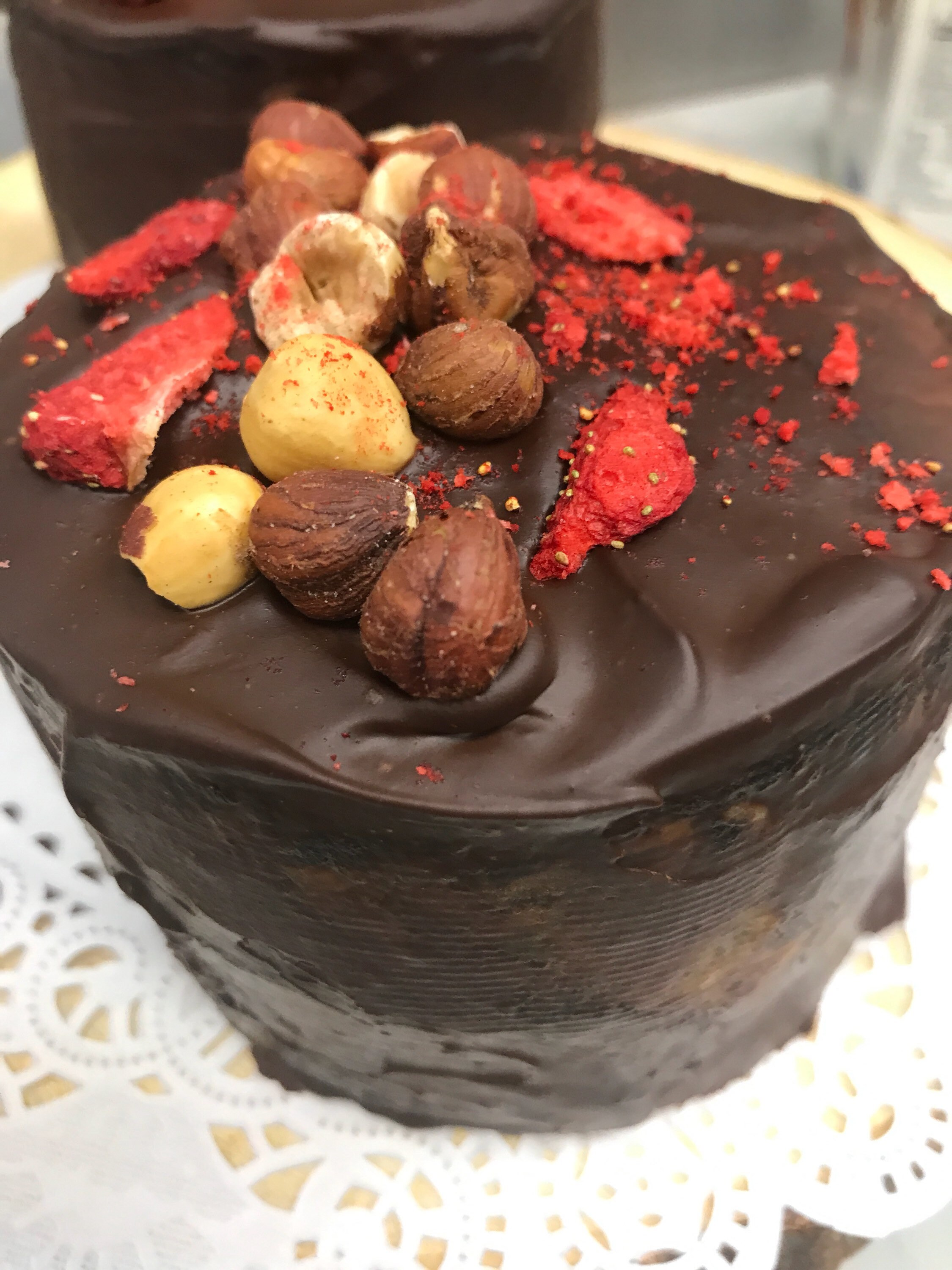 Vegan Mini Chocolate Strawberry Hazelnut Cake No Eggs No Dairy