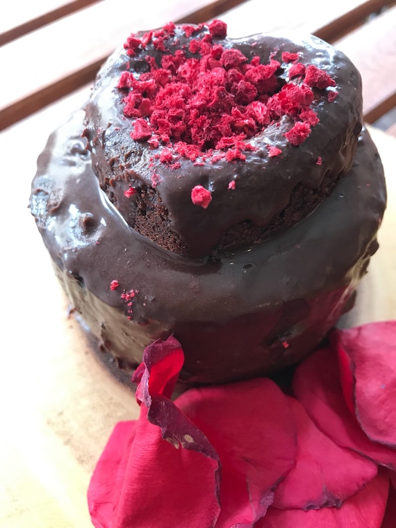 Vegan Gluten Free Mini Chocolate Raspberry Cake No Eggs No Etsy